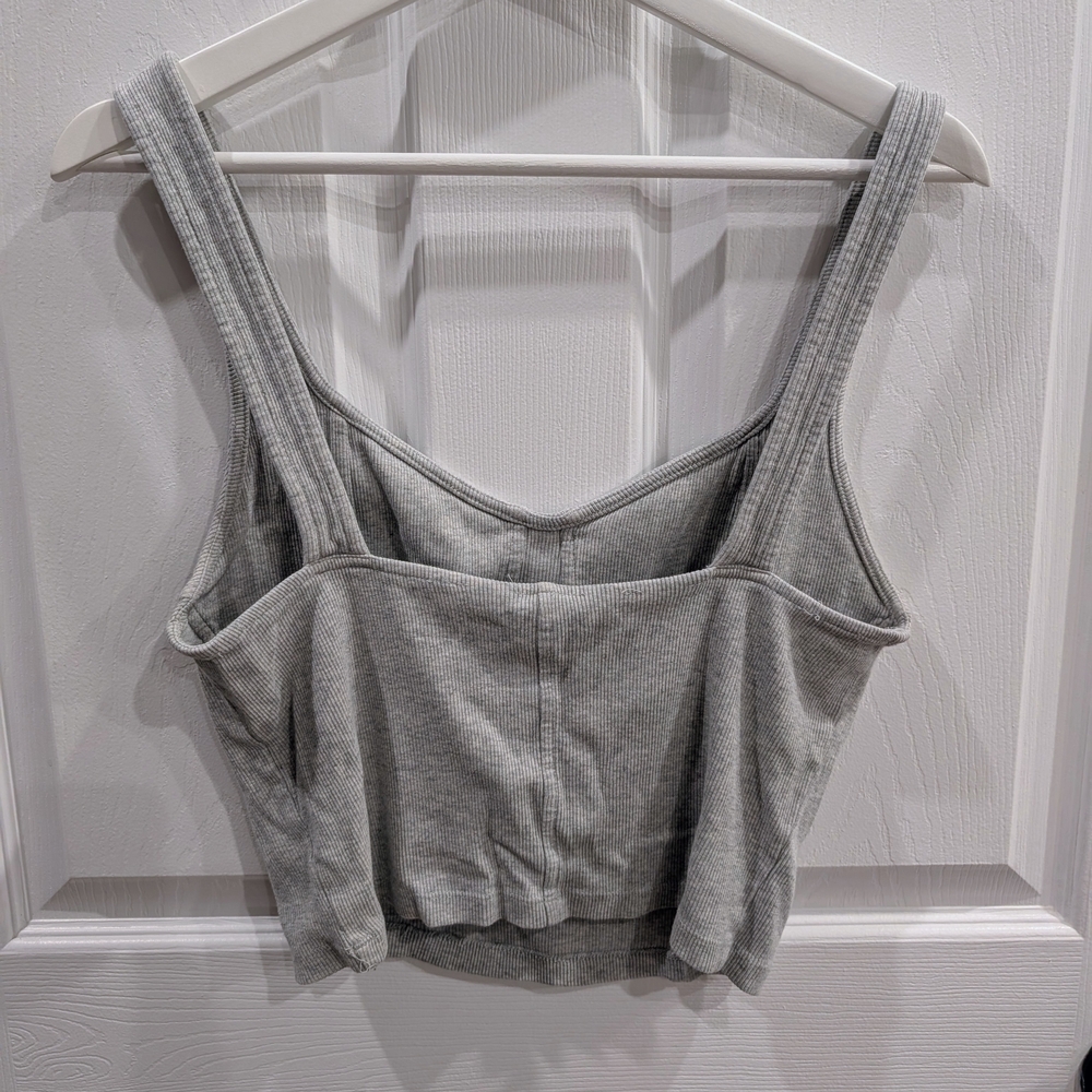 Aerie Light Gray Ribbed Tank - Picture 5 of 6